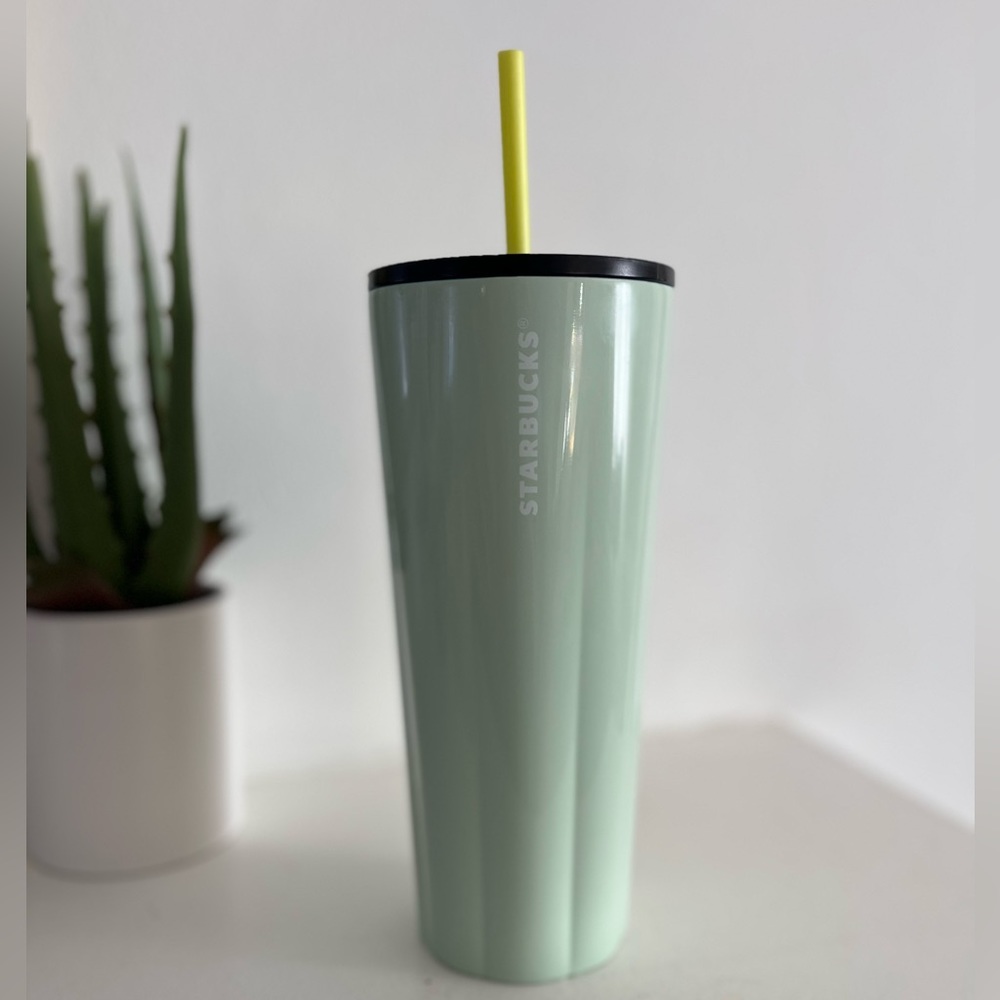 Starbucks Mint -Teal -Yellow Stainless Steel Cold Cup Tumbler NWT (From 2022)